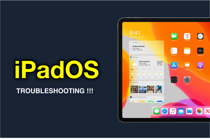 ipadOS iOS 13 troubleshooting